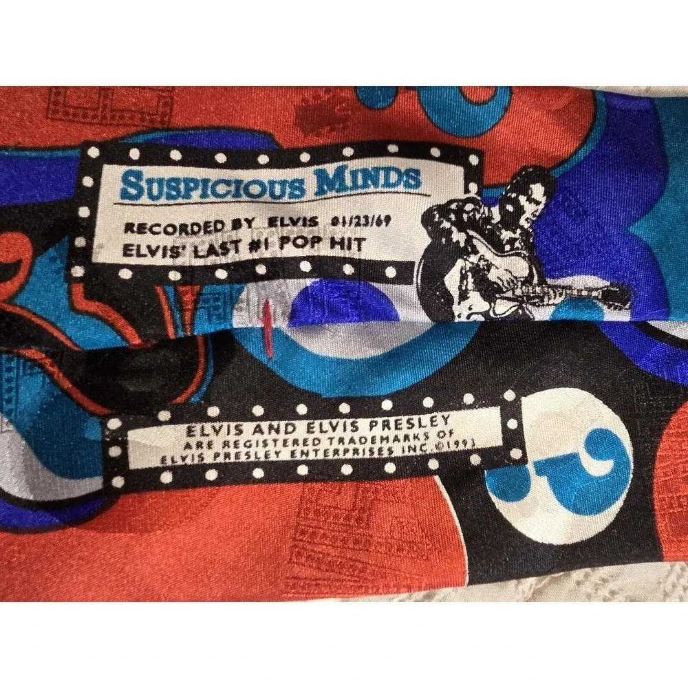 Elvis Presley Suspicious Minds 100% Silk Tie 1993 Vintage Timeless NWT NEW